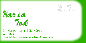 maria tok business card